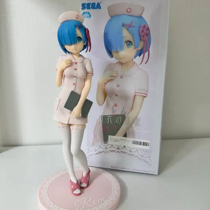 [BUNJANG] Rem Nurse Figure Pink Ver. by SEGA (Re:Zero) / 상자O) 리제로 렘 세가 간호사 피규어 핑크