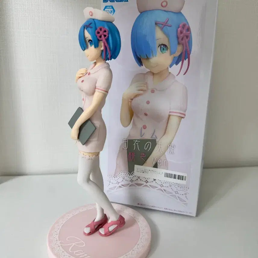 [BUNJANG] Rem Nurse Figure Pink Ver. by SEGA (Re:Zero) / 상자O) 리제로 렘 세가 간호사 피규어 핑크