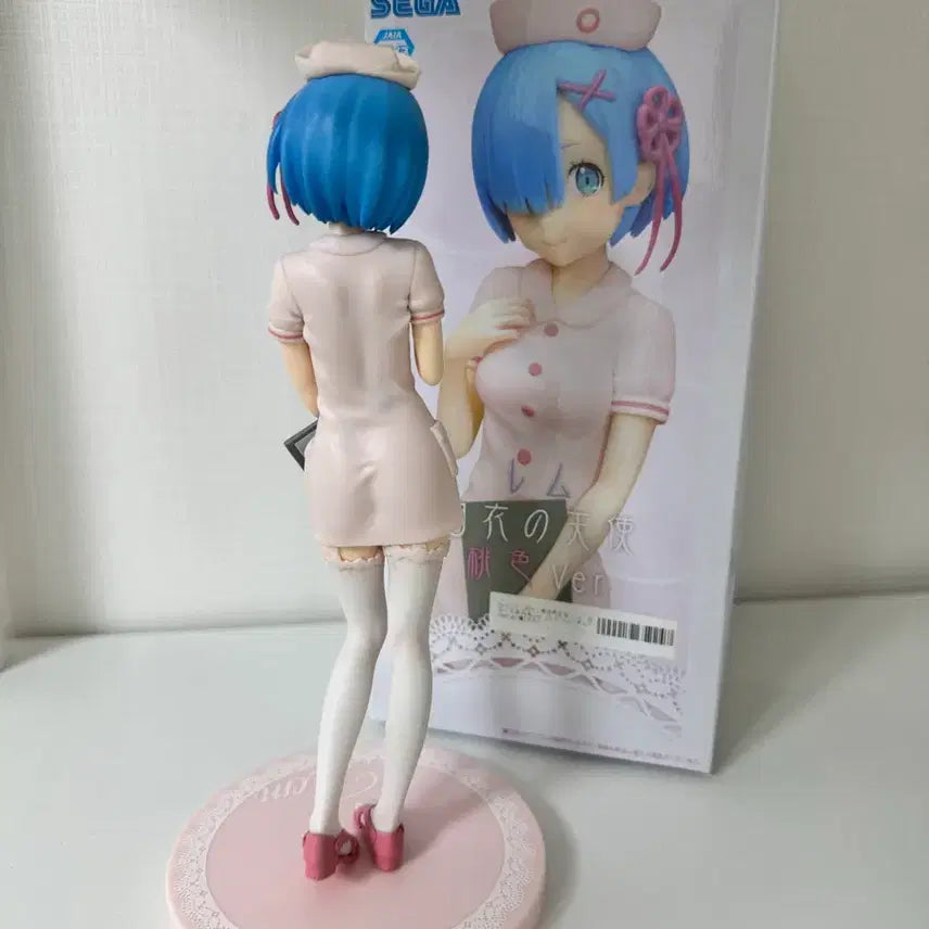[BUNJANG] Rem Nurse Figure Pink Ver. by SEGA (Re:Zero) / 상자O) 리제로 렘 세가 간호사 피규어 핑크