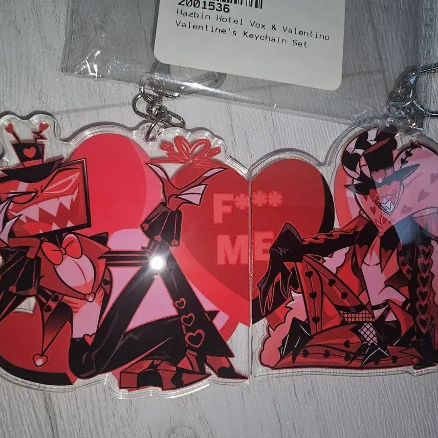 [BUNJANG] HasBeen Hotel Valentine Valentino Acrylic Keyring 2025 / 해즈빈 호텔 발렌타인 키링 2025 복발 복스 발렌티노