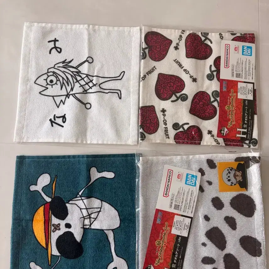 [BUNJANG] One Piece Character Towel Set - Bandai Ichiban Kuji Official Merchandise / 원피스 수건 세트