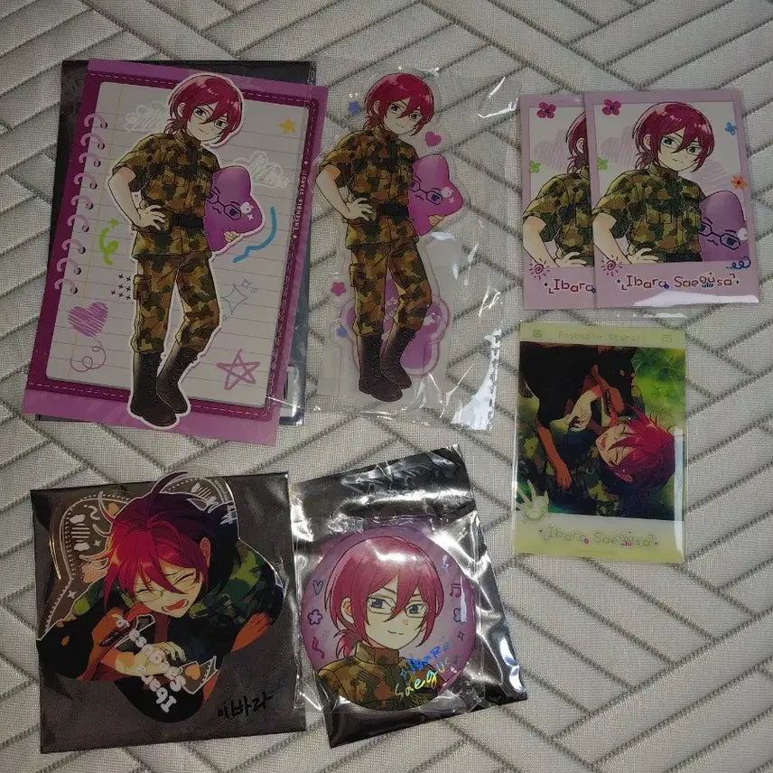 [BUNJANG] Ensemble Stars Ibara Dou Shin Strike Acrylic Badge, Postcard, Paper Photocard Bundle Set / 앙스타 이바라 동심 파업 특전 아크릴 뱃지 엽서 지류 포카 파샤 일괄