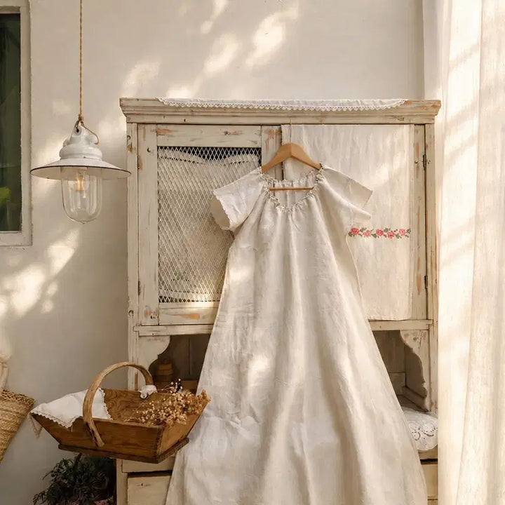 [BUNJANG] French Hemp Linen Chemise Dress / 프랑스 햄프린넨  슈미즈 드레스