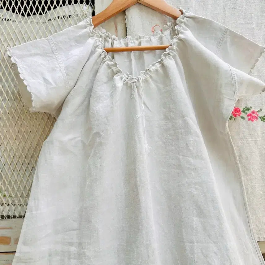 [BUNJANG] French Hemp Linen Chemise Dress / 프랑스 햄프린넨  슈미즈 드레스