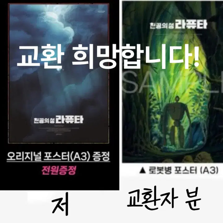 [BUNJANG] Castle in the Sky Original Poster (A3) / 천공의 성 라퓨타 오리지널 포스터 (A3)