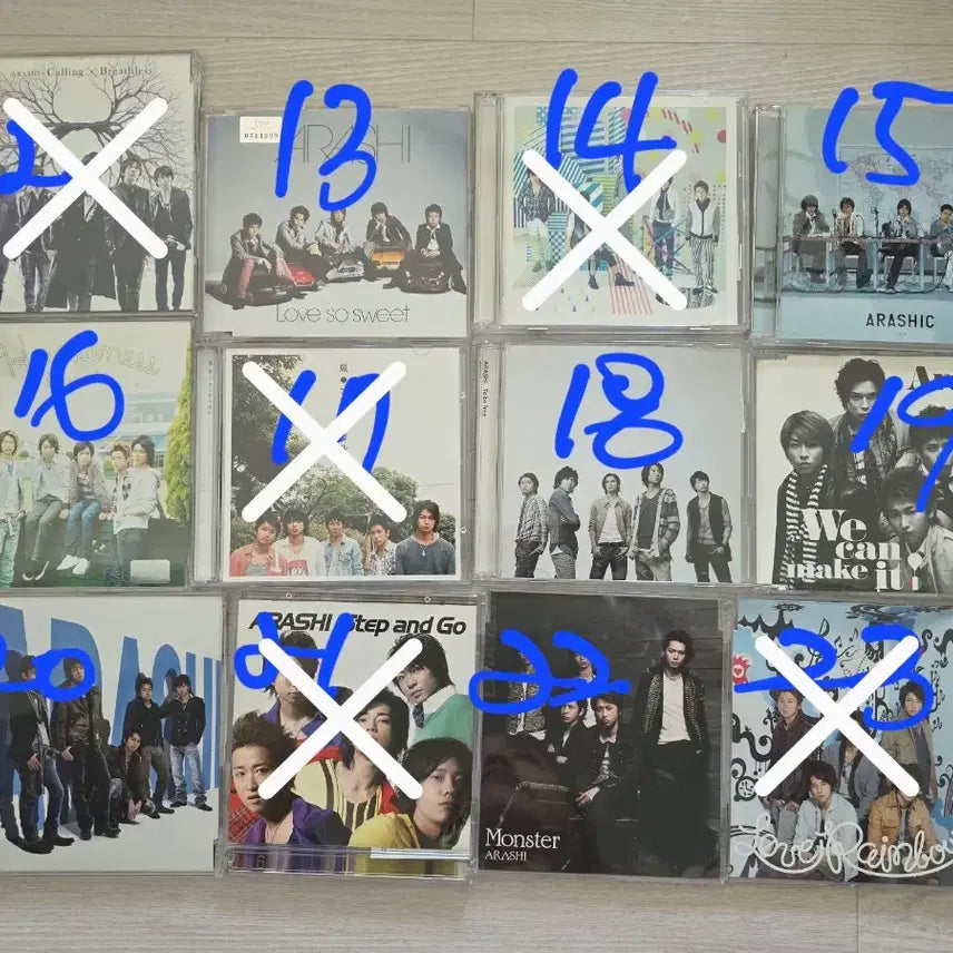 [BUNJANG] Arashi Japanese/Hong Kong Edition CD Single Album 5-Disc Set / 아라시 ARASHI CD 싱글 앨범 5장 세트 일본판/홍콩판/한국판