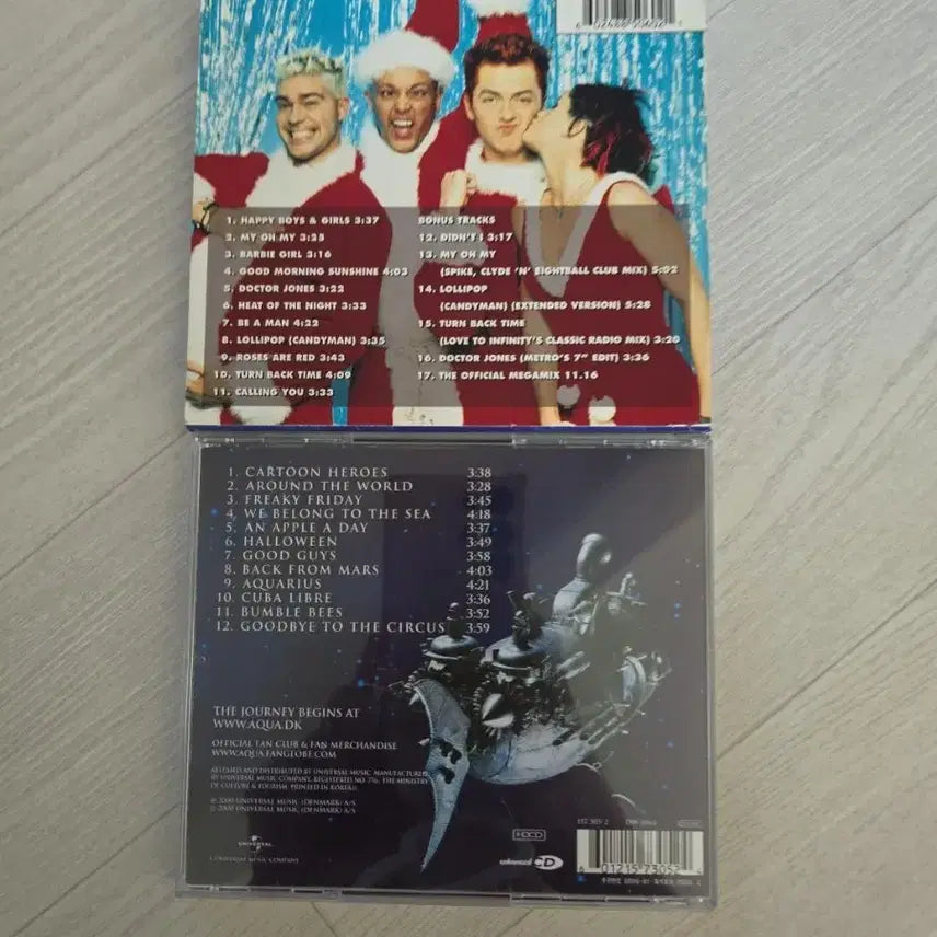 [BUNJANG] AQUA CD 2 Disc Set (Aquarium Christmas Limited Edition + Aquarius Korean Edition) / AQUA 아쿠아 CD 2장 세트(Aquarium 크리스마스 한정판 + Aquarius 한국판)