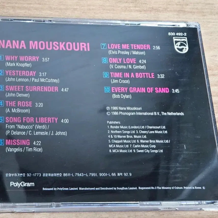 [BUNJANG] Nana Mouskouri Why Worry CD / Nana Mouskouri - Why Worry (CD)