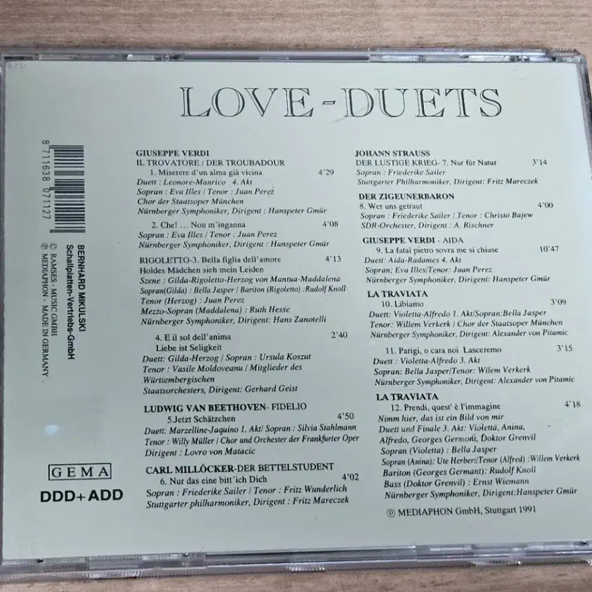 [BUNJANG] Various Artists Love Duets Import CD / Various Artists - Love Duets (수입 CD)