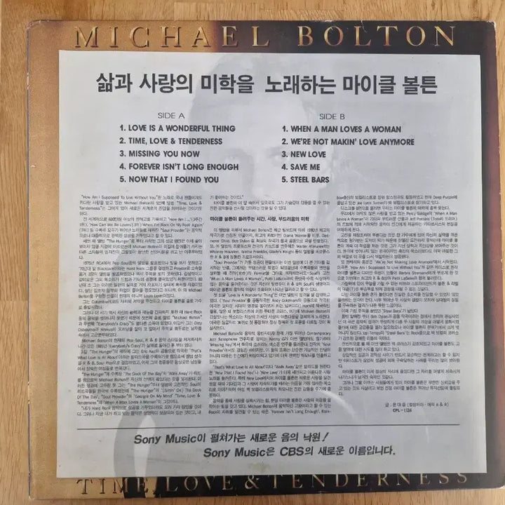 [BUNJANG] Michael Bolton Time Love &amp; Tenderness LP / [M] Michael Bolton - Time Love &amp; Tenderness LP