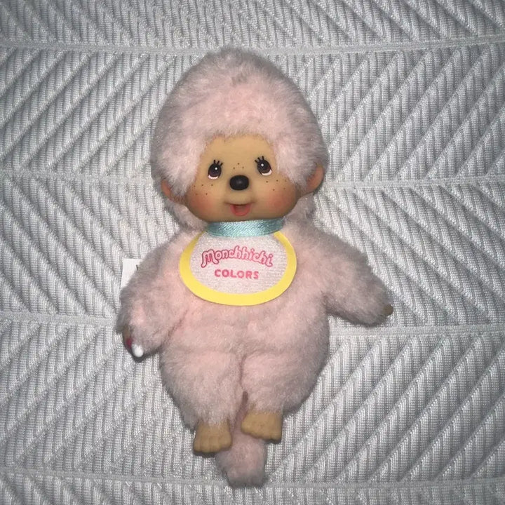 [BUNJANG] Monchhichi Colors Pink Mascot Doll Keychain / 몬치치 컬러즈 핑크 연핑크 마스코트 인형 키링