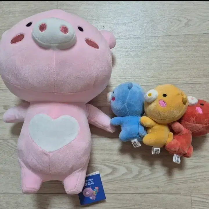 [BUNJANG] Shinhyup Eobuba Doll Set Pink Pig and Baby Pigs / 신협 어부바인형세트 판매합니다.(새상품,텍o)