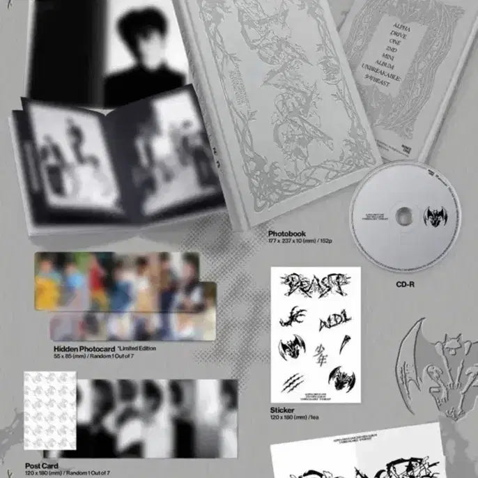 [BUNJANG] Alpha Driveone 2nd Album Fragile Beast Ver. Set (7 Albums + 7 Lucky Draw Photocards) / 알파드라이브원 2집 앨범 Fragile Beast ver.7장+쇼케 미공포 7장set