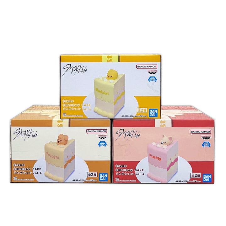 [BUNJANG] Stray Kids SKZOO Birthday Cake Collection Set (3 Types) / (미개봉) 스키즈 SKZOO 생일 케이크 컬렉션 3종 일괄 세트