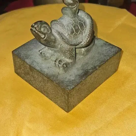 [BUNJANG] Large Bronze Hyunmu (Turtle and Snake) Seal / 청동 현무(거북과 뱀)뉴 대형 관인