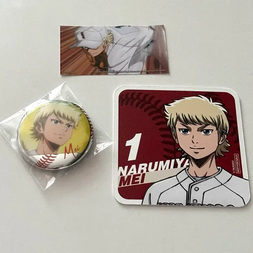 [BUNJANG] Diamond Ace Collaboration Cafe Narumiya Mei Set (Daiya no Ace) - Photocard, Can Badge, Coaster, Special Benefit / 다이아몬드 에이스 콜라보 카페 나루미야 메이 세트 다이에이 콜카 캔뱃지 코스터 특전