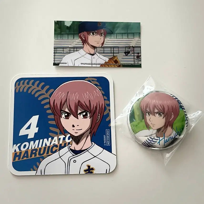 [BUNJANG] Diamond Ace Collaboration Cafe Kominato Haruichi Set / 다이아몬드 에이스 콜라보 카페 코미나토 하루이치 세트 다이에이 콜카 캔뱃지 코스터 특전