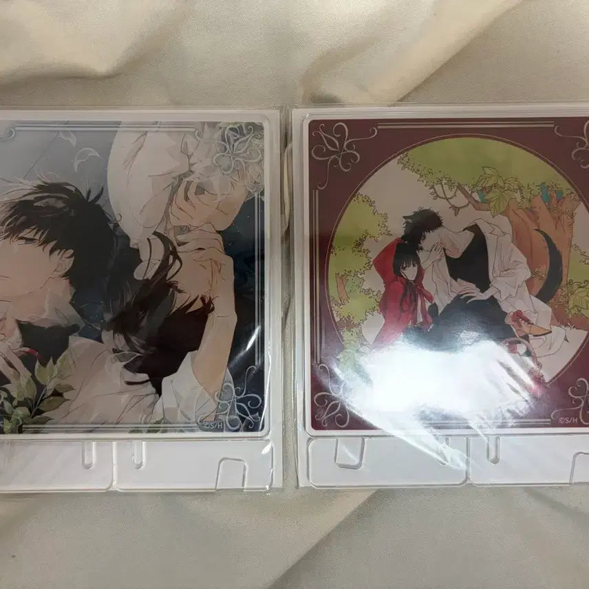 [BUNJANG] Falling High School Girl and Pervert Teacher Acrylic Coaster Set (2 pcs) / 미개봉) 추락여고생과 폐인교사 아크릴코스터 2개 일괄