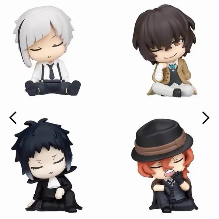 [BUNJANG] Bungo Stray Dogs Shoulder Perching Figure Set / (새상품) 문호 스트레이독스 어깨에 스르륵 피규어 4종 풀세트