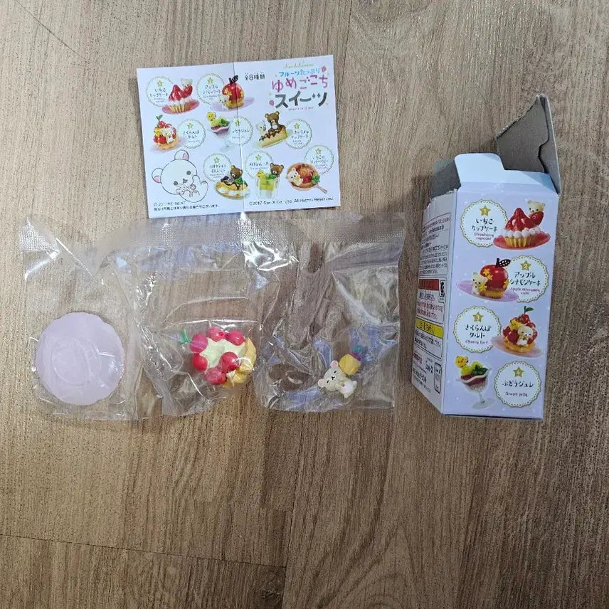 [BUNJANG] San-X Rilakkuma Korilakkuma Fruit Dessert Re-Ment Figure (Cherry Tart) / 산엑스 리락쿠마 코리락 과일 디저트 리멘트 코리락쿠마 과일 가득 유메고코치 스위트