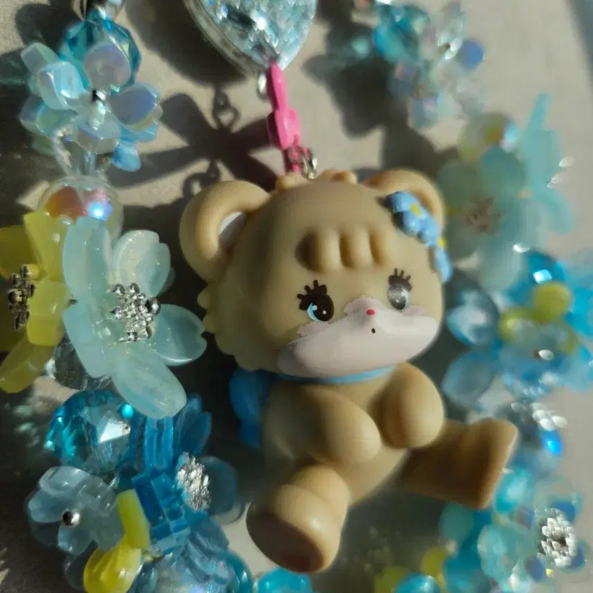 [BUNJANG] Miko Characters Latte Figure Flower Keyring / 미코캐릭터즈 라떼 피규어 플라워키링