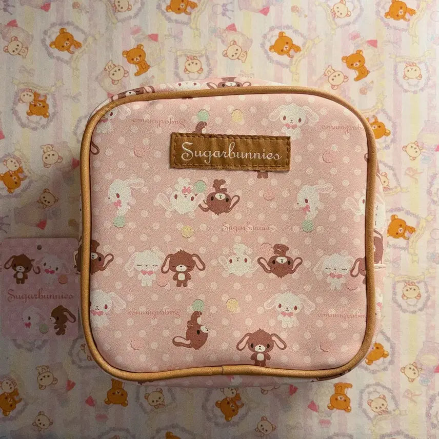 [BUNJANG] Sugar bunnies Pink Square Pouch / 슈가바니즈 사각파우치 핑크