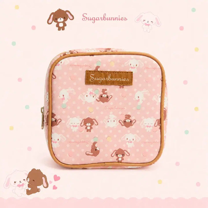 [BUNJANG] Sugar bunnies Pink Square Pouch / 슈가바니즈 사각파우치 핑크