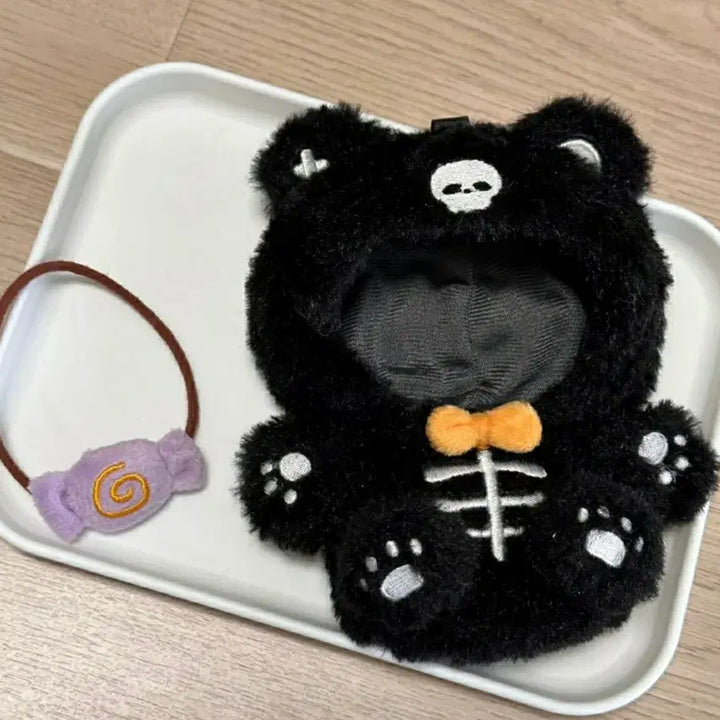 [BUNJANG] Skull Candy Teddy Bear Plush Doll Clothes 10cm / 새상품)스컬 캔디 곰돌이 인형옷 10cm 솜인형