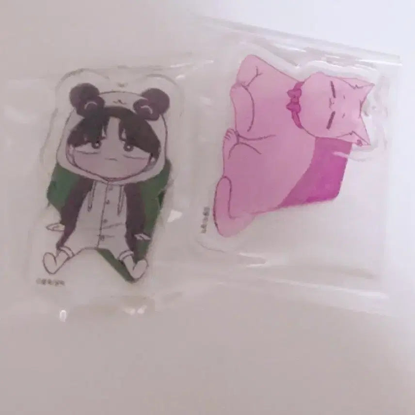 [BUNJANG] Engteu Engyeoteukgongdae Jisan Hongyeon Pink Green Acrylic Stand Bundle Set / 잉특 잉여특공대 지산 홍연 핑크 그린 아크릴 스탠드 판매