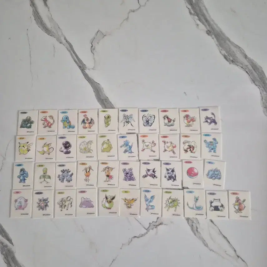 [BUNJANG] Pokemon 30th Anniversary Art Seal Bundle (41 pcs) / 포켓몬 띠부씰 30주년 아트씰 41장 일괄판매합니다