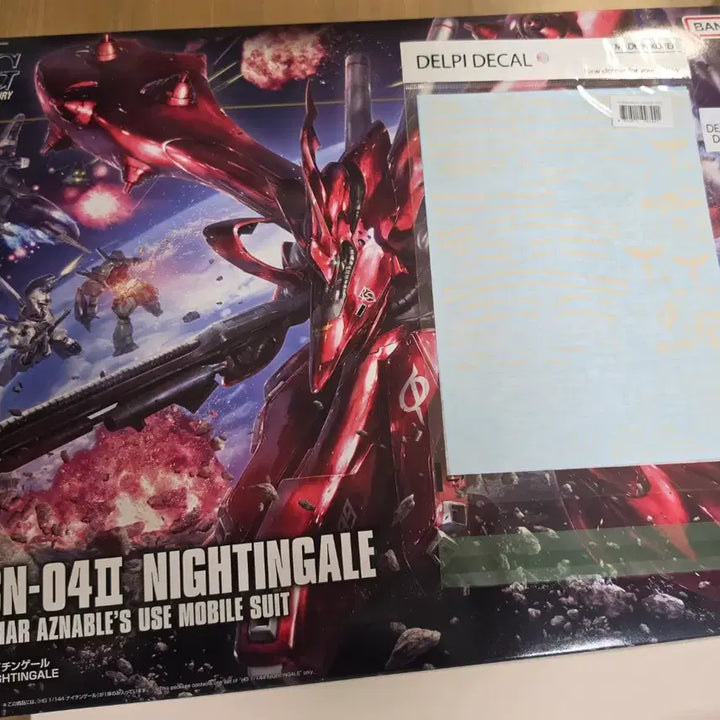 [BUNJANG] Bandai RG Hi-Nu Gundam Titanium Finish + HG Nightingale Gundam Bundle Set / 반다이) RG 하이뉴 (티타늄) + HG 나이팅게일 일괄 풀세트