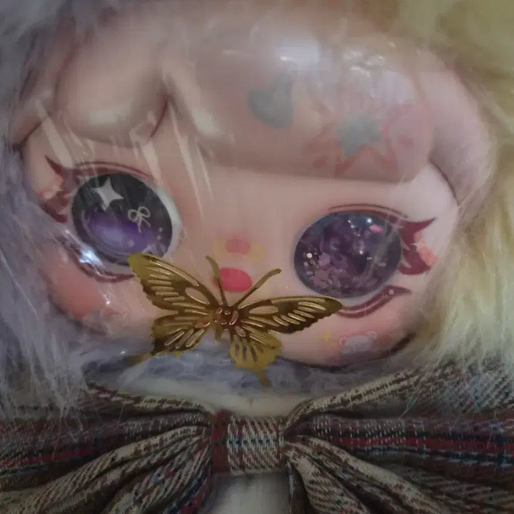 [BUNJANG] Mochichi 800 Purple/Yellow Butterfly Mouth Water Eyes Doll / 모치치 800 보라반반 나비입, 물눈 투눈
