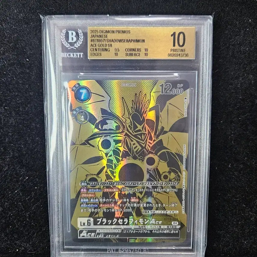 [BUNJANG] Digimon Card Black Seraphimon BGS 10 Gold Label / 디지몬카드 블랙 세라피몬 BGS10 골드라벨