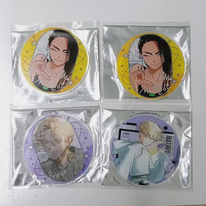 [BUNJANG] A STAGE Luca &amp; Hyuna Acrylic Keyring, Card, and Sticker Bundle / 에이스테 루카,현아 굿즈