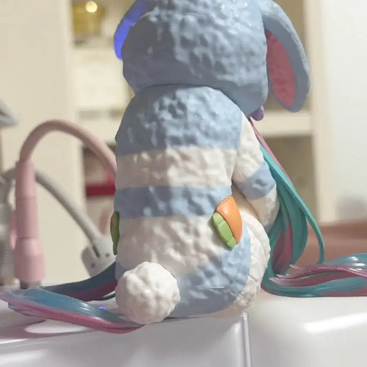 [BUNJANG] Furyu Hatsune Miku Noodle Stopper Figure - Pajamas Blue ver. (Rabbit Ears) / 후류 하츠네미쿠 누들 스토퍼 피규어 토끼 귀 파자마 블루 ver.