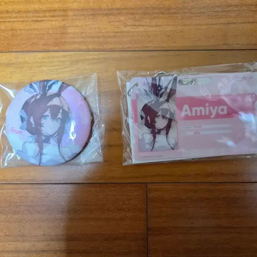 [BUNJANG] Arknights Yostar Shop 6th Anniversary Amiya Can Badge &amp; ID Card Set / 명일방주 요스타샵 6주년 캔뱃지, ID카드 아미야