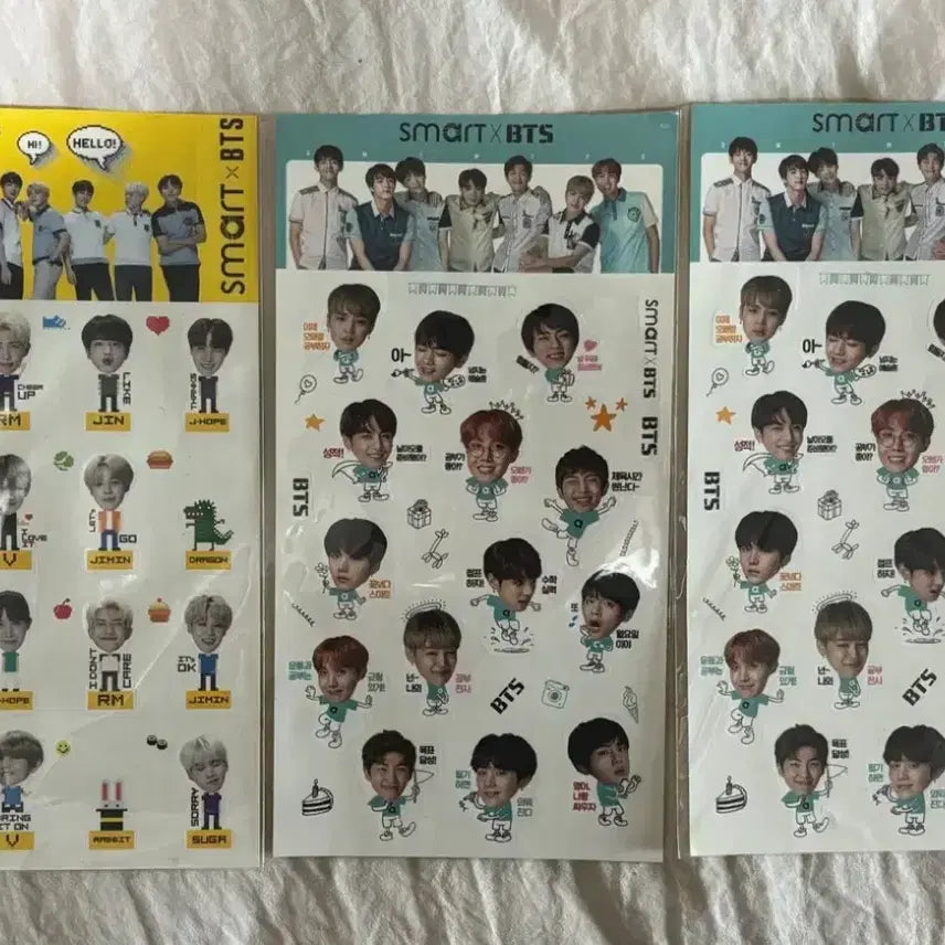 [BUNJANG] BTS Smart Collaboration Sticker 3-Set Bundle / 방탄소년단 스마트 BTS 스티커 3종 세트