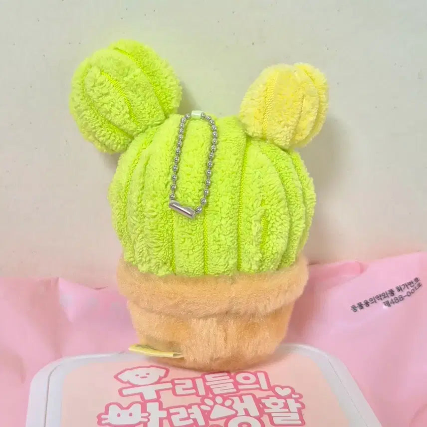 [BUNJANG] Vintage Cactus Character Mascot Plush Keychain / 고전 빈티지 선인장 캐릭터 마스코트 인형 키링