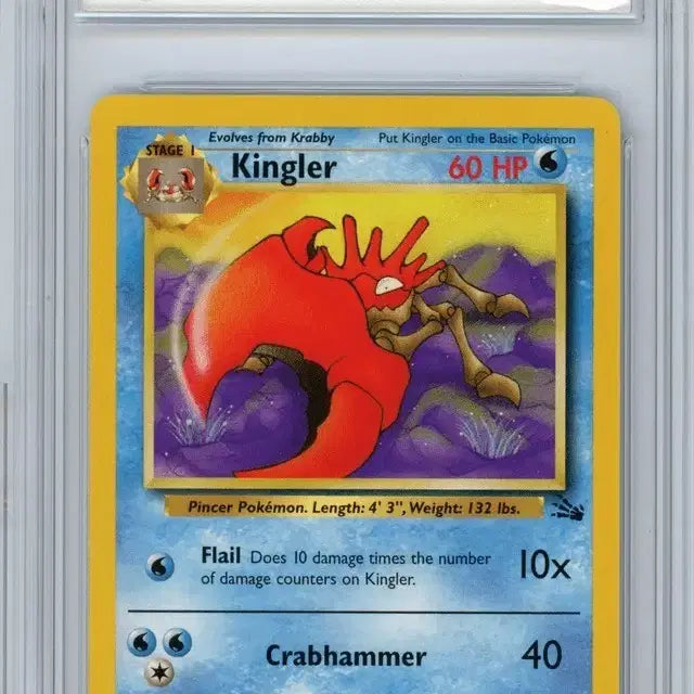 [BUNJANG] Pokemon Card Kingler (1999) BRG 9 / 포켓몬카드 brg9 킹크랩 미판 구뒷면(1999)