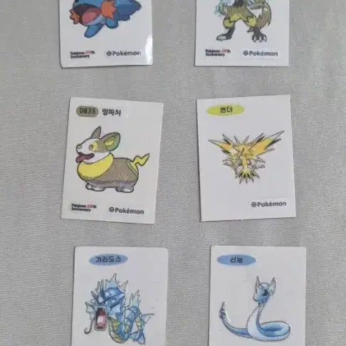 [BUNJANG] Pokemon 30th Anniversary Sticker Collection Bundle / 포켓몬스터 30주년 띠부씰 일괄 (7개)