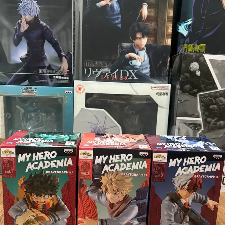 [BUNJANG] My Hero Academia Bravegraph "Shindou-cho" Bundle Set (Midoriya, Bakugo, Todoroki) Figures / 나의 히어로 아카데미아 bravegraph 피규어 신호등조 일괄
