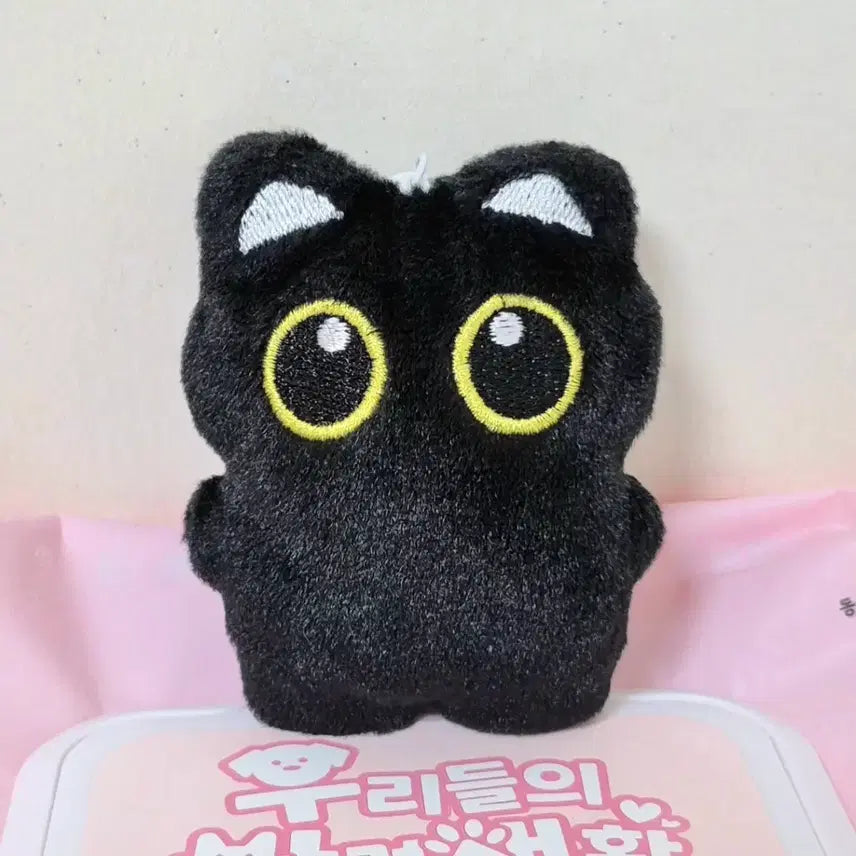 [BUNJANG] Baby Black Cat Plush Keychain / 아기 블랙냥 검은 고양이 인형 키링