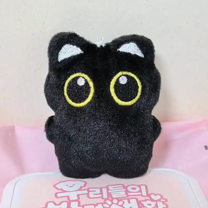 [BUNJANG] Baby Black Cat Plush Keychain / 아기 블랙냥 검은 고양이 인형 키링