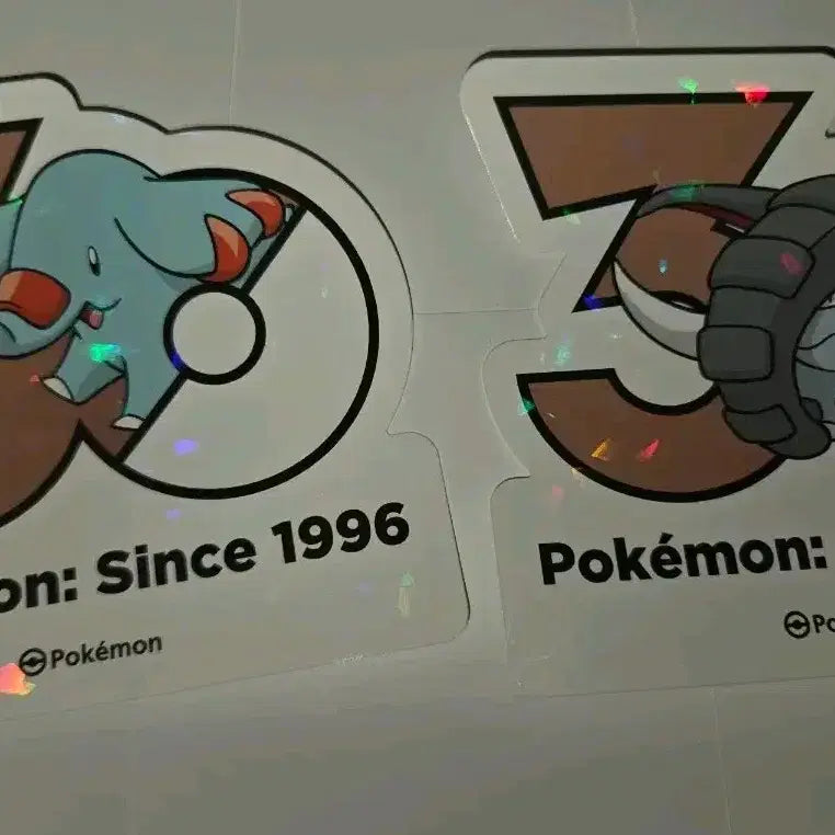 [BUNJANG] Pokemon 30th Anniversary Large Logo Sticker Collection Cocori &amp; Corigap / 포켓몬스터 30주년 대형 로고 스티커 컬렉션 코코리&amp;코리갑