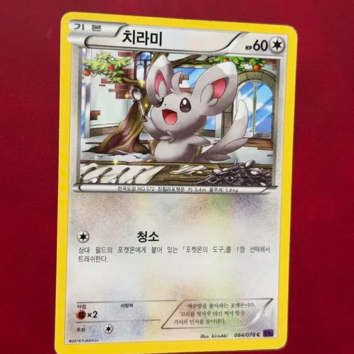 [BUNJANG] Pokemon Card Chirami Cleaning 064/078 XY / 귀여운 포켓몬 고대 카드 치라미 청소 064/078 XY