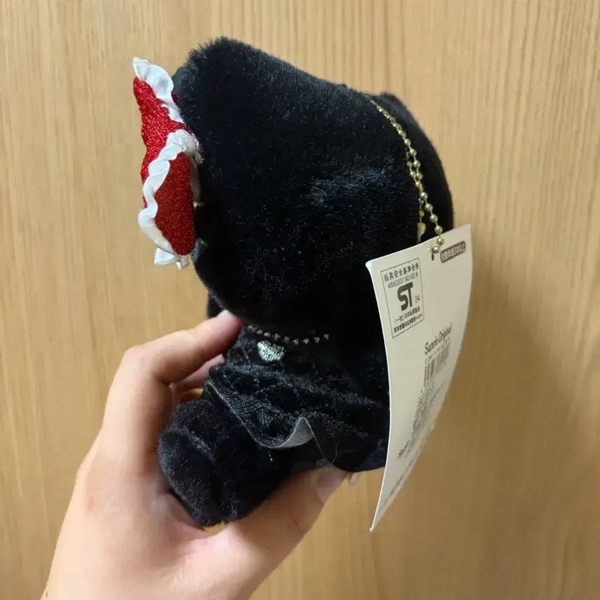 [BUNJANG] Hello Kitty Black Angel Plush Doll / 헬로키티 블랙 엔젤 인형