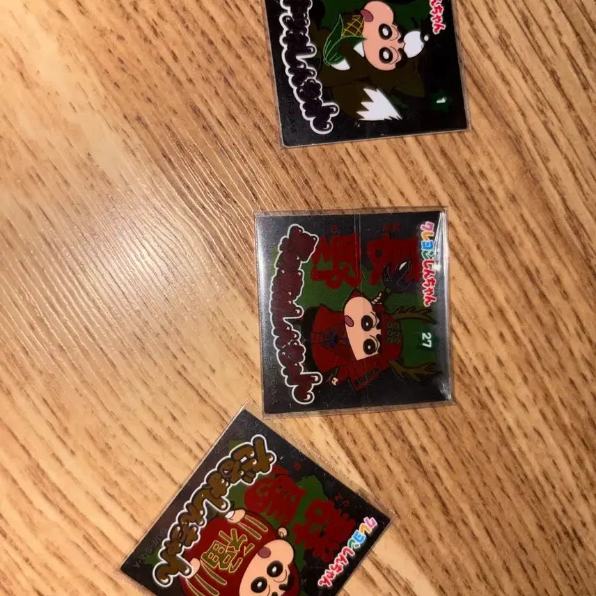 [BUNJANG] Crayon Shin-chan Classic Chocobi Seal Hologram Set (2011) / 짱구 고전 초코비씰 2011 홀로그램씰 3장 일괄