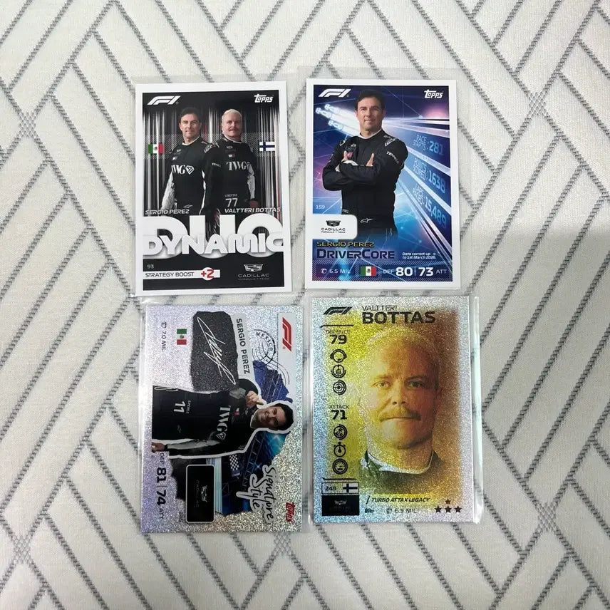 [BUNJANG] Cadillac Sergio Perez Valtteri Bottas 26 F1 Topps Turbo Attax Sports Cards / 캐딜락 세르히오 페레즈 발테리 보타스 26 F1 탑스 터보 어택스 스포츠 카드 Topps turbo attax Sports cards