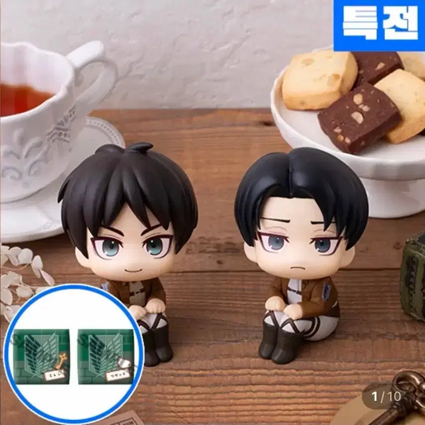 [BUNJANG] Attack on Titan Levi Eren Look Up Figure (Special Edition) / 미개봉) 진격의거인 리바이 에렌 룩업 피규어 특전포함