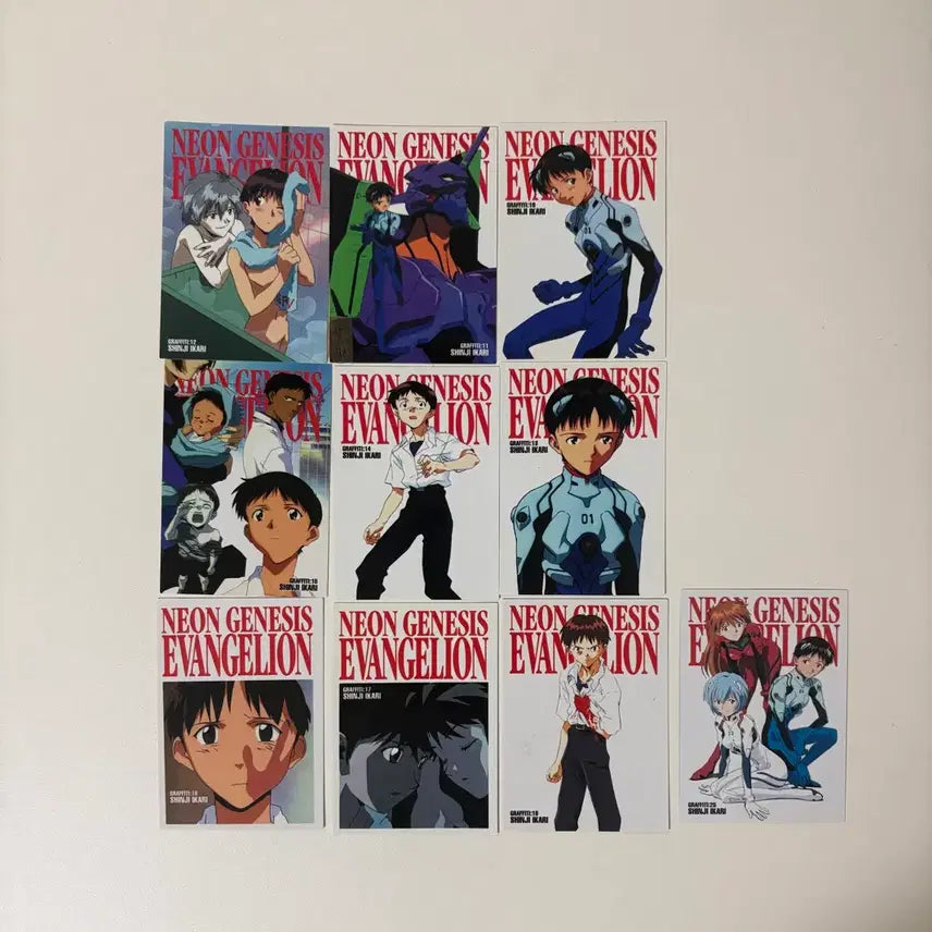 [BUNJANG] Evangelion Shinji Ikari Graffiti Complete Card Bundle Set / 에반게리온 에바 이카리 신지 고전 웨하스 포토카드 포카 컴플리트 카드 일괄